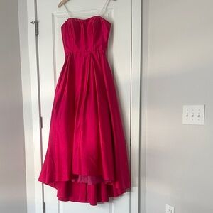 Betsy & Adam Red High Low Dress